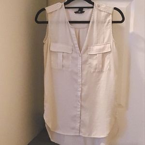 Sleeveless Satin Shirt